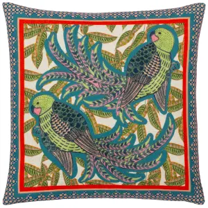 Wylder Karasi Parrots Tropical Feather Filled Cushion