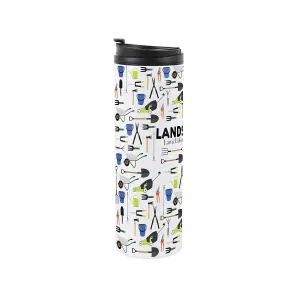 Landscaper Travel Mug - Novelty Trades Gift Gardener Stainless Steel Vacuum-Sealed Double-Walled Hot/Cold Drinks Travel Flask