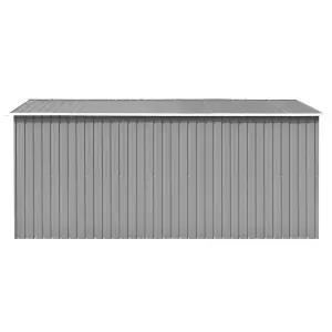 Berkfield Garden Shed 257x392x181 cm Metal Grey