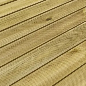 Natural Pine Deck board (L)2.4m (W)95mm (T)20mm