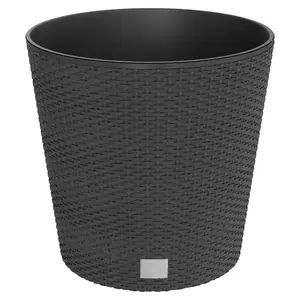 Berkfield Planter with Removable Inner Anthracite 35 / 37.5 L PP Rattan