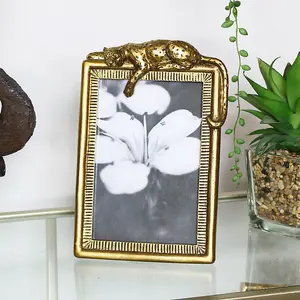 Melody Maison Gold Leopard Photo Frame