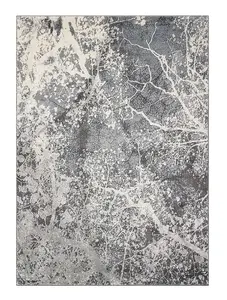 Grey Luxurious Modern Abstract Easy to Clean Rug For Bedroom & Living Room-160cm X 221cm