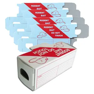 Mouse Bait Box Cardboard Mouse Boxes for Monitoring of Poison Mice Bait Box For Indoors Kitchen or Damp Environments 5 Pieces