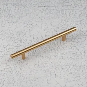 128mm Gold Cabinet Handle Brass Kitchen Cupboard Door Drawer Pull Bathroom Bedroom Furniture Replacement