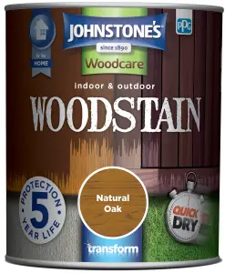 Johnstone's Indoor & Outdoor Woodstain Natural Oak - 750ml