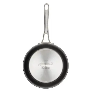 Anolon X SearTech Black Round Aluminium Sturdy Non-Stick Saucier Pan with Glass Lid 20cm