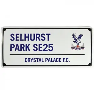 Crystal Palace FC Selhurst Park SE25 Metal Plaque White/Blue (One Size)