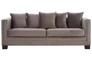 Interiors by Premier Sofia 3 Seat Viola GreySofa