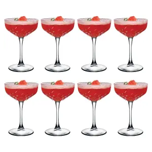 Pasabahce Timeless Glass Champagne Saucers - 255ml - Pack of 8