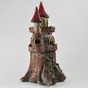 Comstock Fairy House - Magical Castle With Lights Fairy Garden