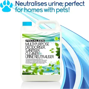 15L of Multi-Purpose Deodoriser Disinfectant Sanitiser Cleaner & Urine Neutraliser Super Concentrated Professional Formula