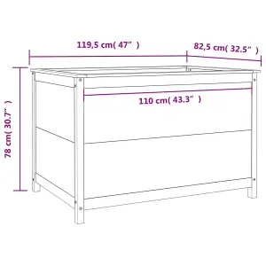 Berkfield Garden Raised Bed Honey Brown 119.5x82.5x78 cm Solid Wood Pine