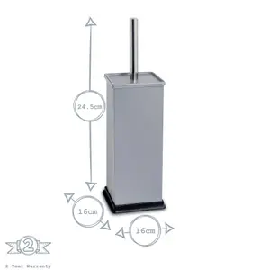 Harbour Housewares - Square Toilet Brush - Matt Grey