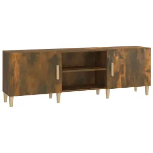 Berkfield TV Cabinet Smoked Oak 150x30x50 cm Engineered Wood