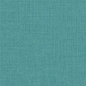 Grandeco Linen Textured Plain Wallpaper, Deep Teal