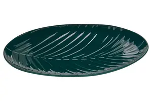 Maison by Premier Bali Dark Green Serving Plate