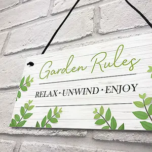 Garden Sign Plaque Hanging Outdoor Sign For Summerhouse Shed Decking Home Gift