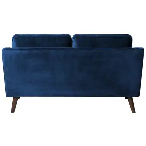 2 Seater Velvet Sofa Navy Blue LOKKA