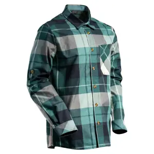 Mascot Customized Checked Flannel Shirt (Forest Green Checked)  (XXX Large)