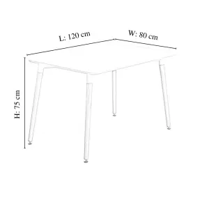 Eden Halo Dining Set with an Oak Dining Table and 4 Grey Dining Chairs