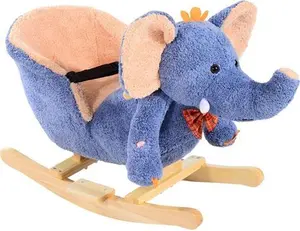 Jouet Kids Elephant Rocking Seat With Sound - Blue | Robert Dyas