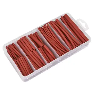 Sealey Heat Shrink Tubing Assortment 180 Pieces 50mm & 100mm Red HST501R