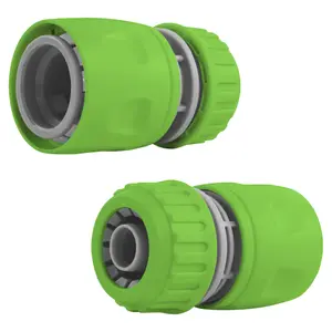 Pack of two universal garden hose female hose connectors-links to all other brands