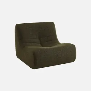 sweeek. Armchair with boucle fabric Sokol Khaki 105x91x72 cm