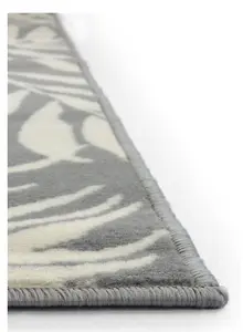 Maestro Collection Leaf Design Rug in Grey  3571 WS22