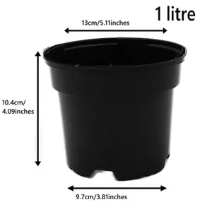 Black Plastic Plant Pot Flower Pots 20 Litre x 1 pot