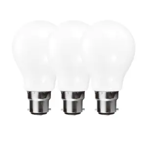 Harper Living 9 Watts GLS B22 BC Bayonet LED Light Bulb Opal Cool White Dimmable, Pack of 3