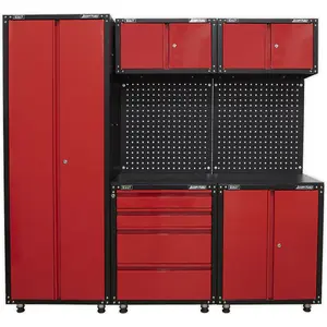 Heavy Duty 2m Modular Garage Storage Solutions - Durable Workshop Cabinets