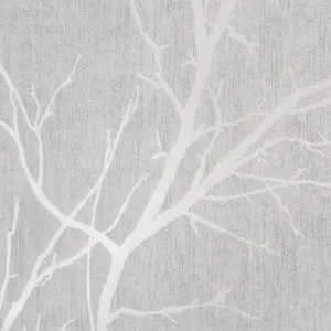 Fresco Winter Tree Forest Silhouette Grey Wallpaper