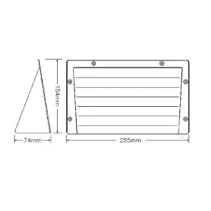 Rytons 9" x 6" Terrracotta Cowl Air Vent Hooded Cover for Grilles and Extractors