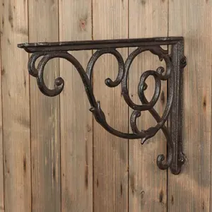 Vintage Style Giant Cast Iron Ornate Wall Bracket Outdoor Basket Hanger Garden Hanging Basket Bracket