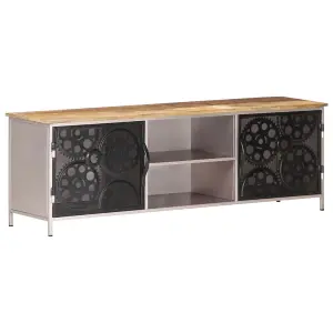 Berkfield TV Cabinet 120x30x40 cm Rough Mango Wood