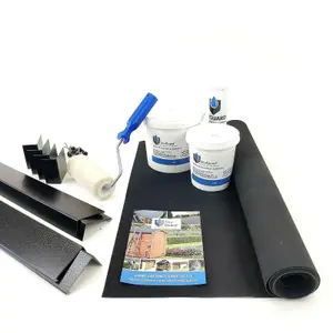 SkyGuard Rubber Roof Kit For Garden Rooms & Outbuildings, EPDM Membrane, Trims & Adhesives (4.2m x 6m)