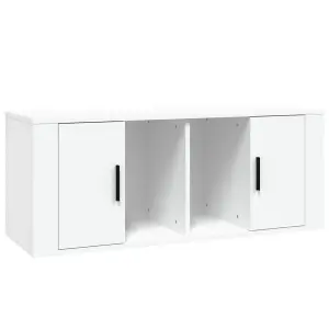 Berkfield TV Cabinet White 100x35x40 cm Engineered Wood