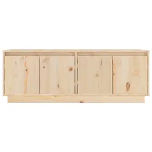 Berkfield TV Cabinet 110x34x40 cm Solid Wood Pine