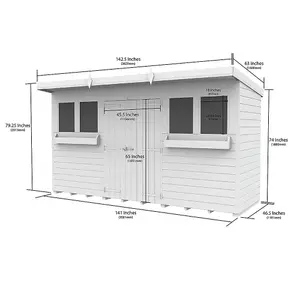 DIY Sheds 12x4 Pent Summer Shed