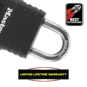 Master Lock Weather tough Black Zinc Combination Padlock (H)46mm (W)57mm