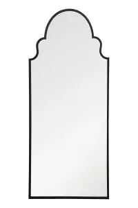 MirrorOutlet Arcus -  Full Length Black Framed Arched Leaner / Wall Mirror 79" X 33" (200CM X 85CM)