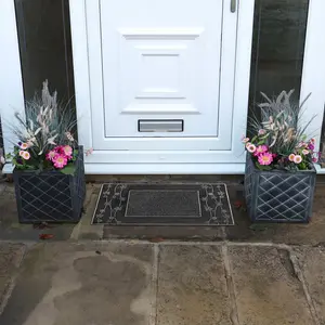  W45 x L75 cm Non-Slip Outdoor Door Mat Silver