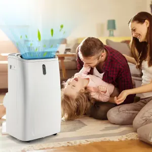 COSTWAY Portable Air Conditioner 14000 BTU AC Unit w/ Dehumidifier Heating & Fan