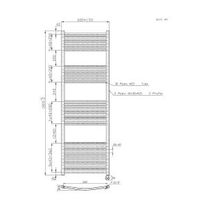 Right Radiators Prefilled Thermostatic Electric Heated Towel Rail Curved Ladder Warmer Rads - Chrome 1800x600 mm