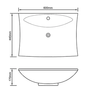 Belfry Bathroom 600mm L x 440mm W Ceramic Rectangular Sink Black