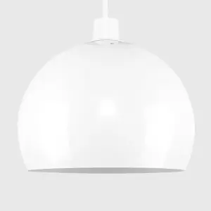 ValueLights Retro White Arco Style Dome Ceiling Pendant Light Shade