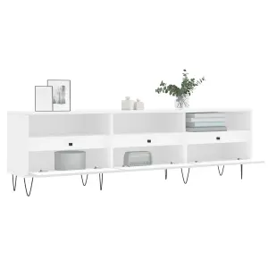 Berkfield TV Cabinet White 150x30x44.5 cm Engineered Wood