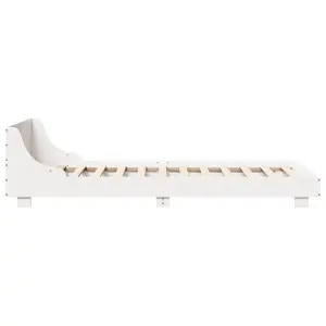 Berkfield Bed Frame without Mattress White 90x200 cm Solid Wood Pine